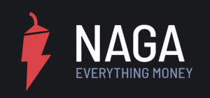 NAGA Logo mit Schriftzug „Everything Money“