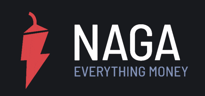 NAGA Logo mit Schriftzug „Everything Money“